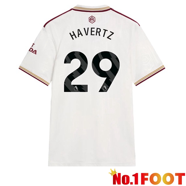 Arsenal (HAVERTZ 29) Third Soccer Jersey White 2025/2026