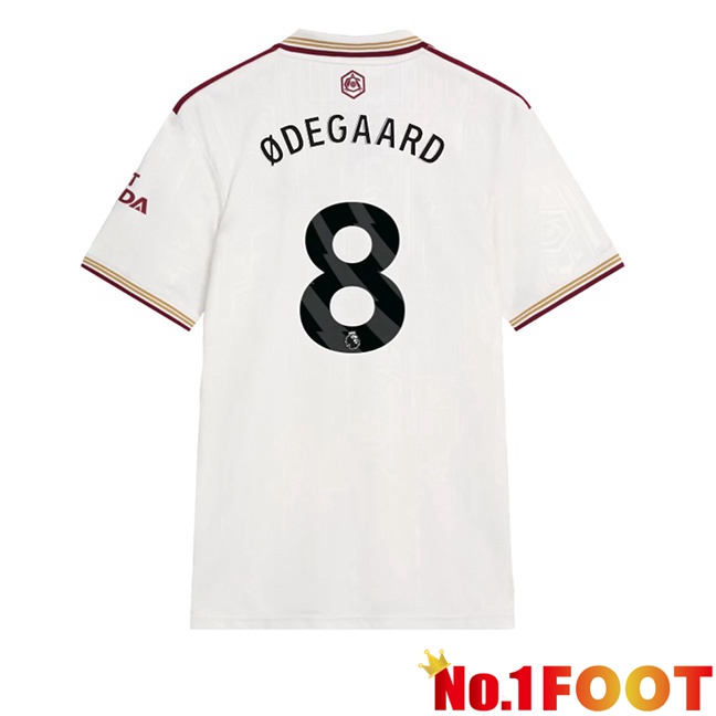 Arsenal (ØDEGAARD 8) Third Soccer Jersey White 2025/2026