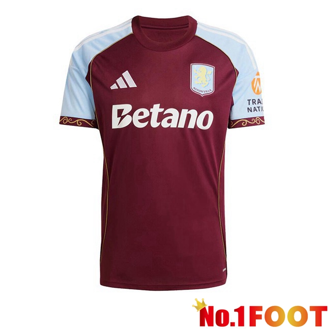 Aston Villa Home Soccer Jersey Red 2025/2026