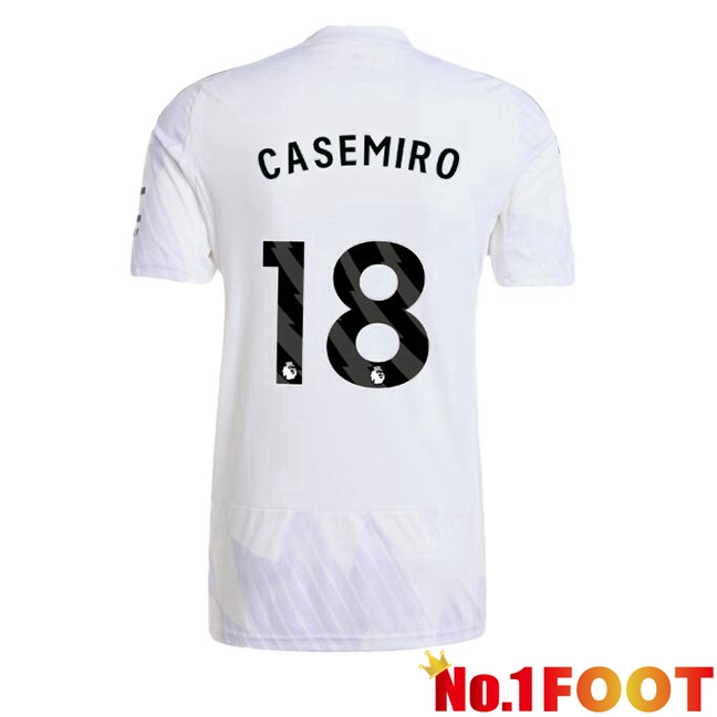 Manchester United (CASEMIRO 18) Away Soccer Jersey White 2025/2026