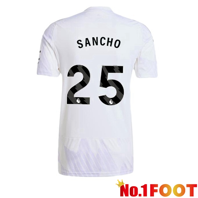 Manchester United (SANCHO 25) Away Soccer Jersey White 2025/2026