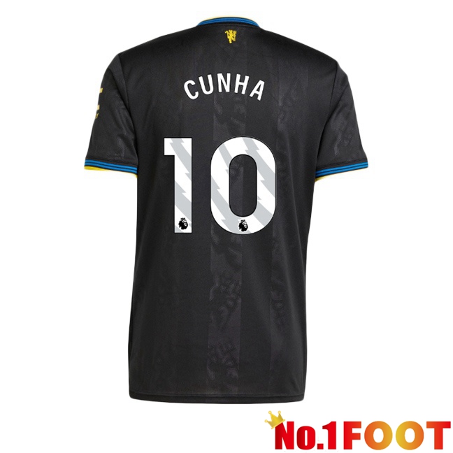 Manchester United (CUNHA 10) Third Soccer Jersey Black 2025/2026