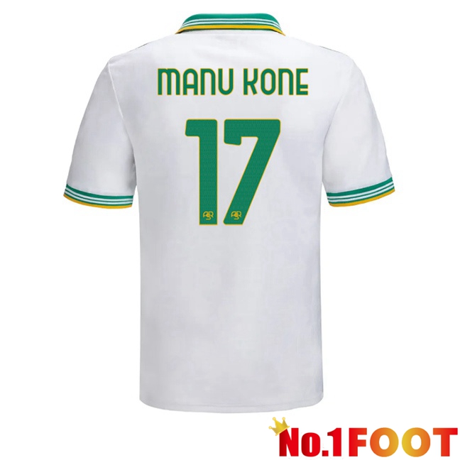 AS Rome (MANU KONE 17) Third Soccer Jersey White 2025/2026