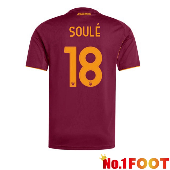 AS Rome (SOULÉ 18) Home Soccer Jersey Red 2025/2026
