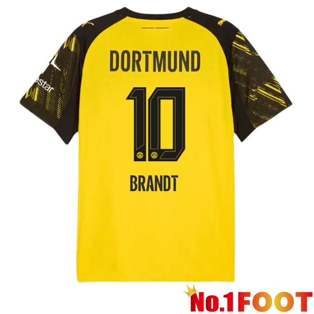 Dortmund BVB (Brandt 10) Home Soccer Jersey Yellow 2025/2026