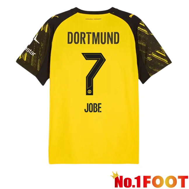 Dortmund BVB (Jobe 7) Home Soccer Jersey Yellow 2025/2026