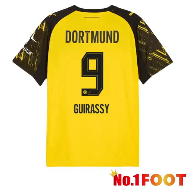 Dortmund BVB (Guirassy 9) Home Soccer Jersey Yellow 2025/2026