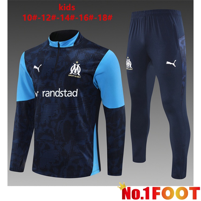Marseille OM Kids kit Training Tracksuit Blue Royal 2025/2026
