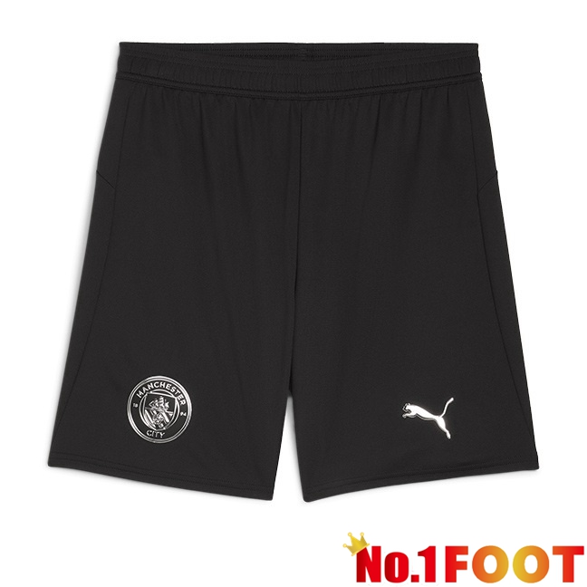 Manchester City Away Soccer Shorts Black 2025/2026