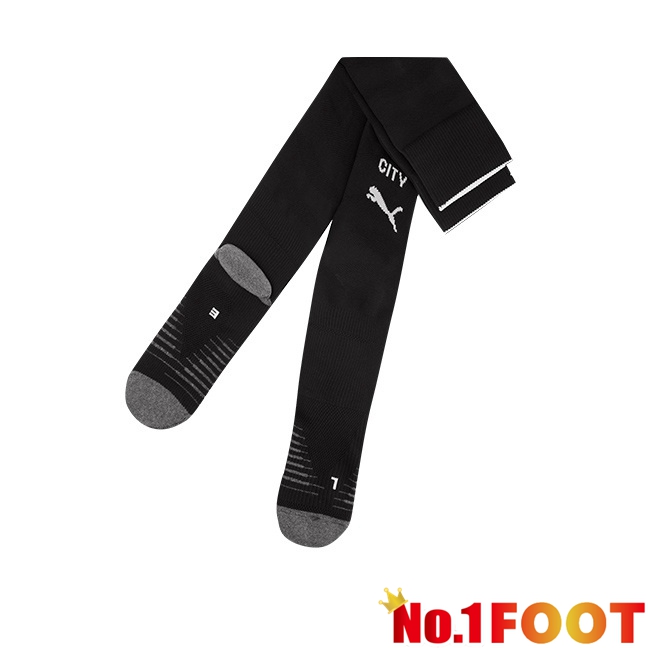 Manchester City Away Soccer Socks Black 2025/2026