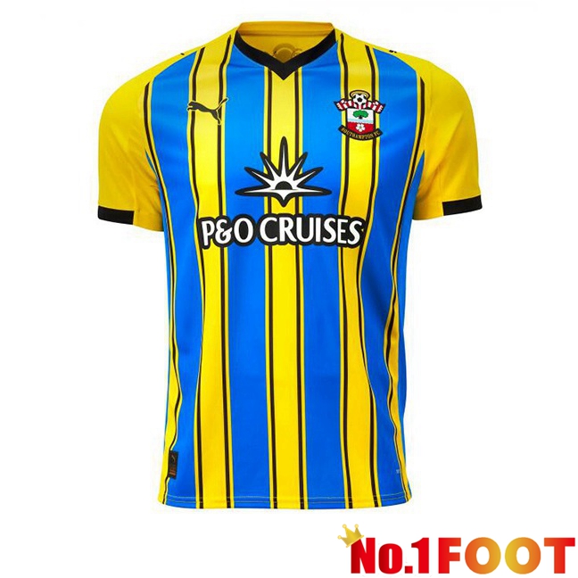 Southampton FC Away Soccer Jersey Yellow Blue 2025/2026