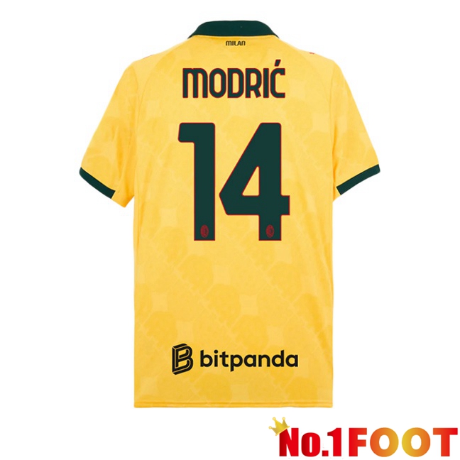 AC Milan (Modrić 14) Third Soccer Jersey Yellow 2025/2026