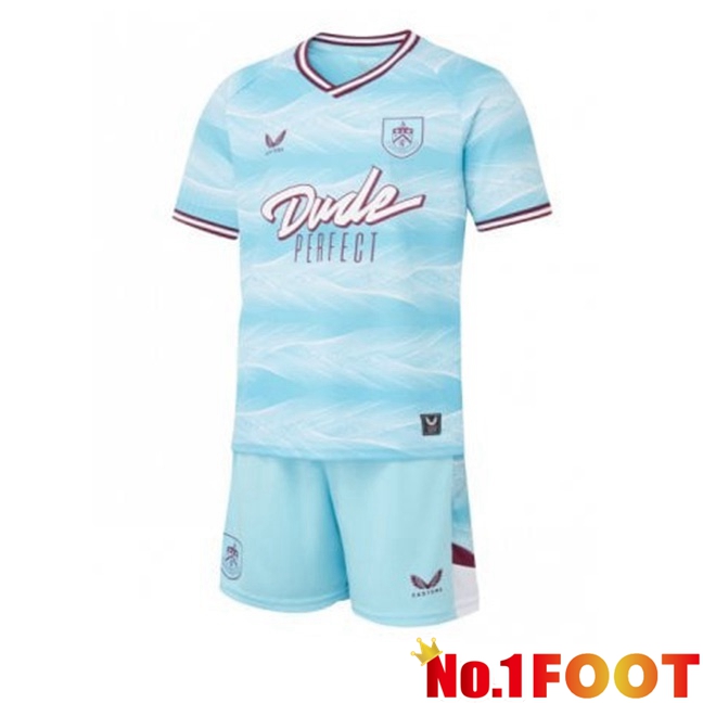 Burnley Kids Away Soccer Jersey Blue 2025/2026