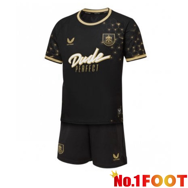 Burnley Kids Third Soccer Jersey Black 2025/2026