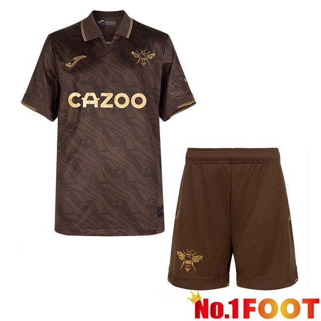 Brentford FC Kids Away Soccer Jersey Brown 2025/2026