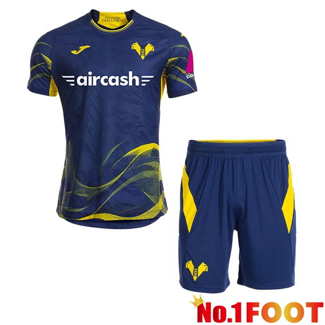 Hellas Verone Kids Home Soccer Jersey Blue Royal 2025/2026