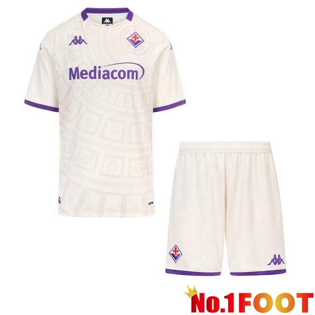 ACF Fiorentina Kids Away Soccer Jersey White 2025/2026
