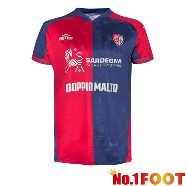 Cagliari Calcio Home Soccer Jersey Blue Red 2025/2026