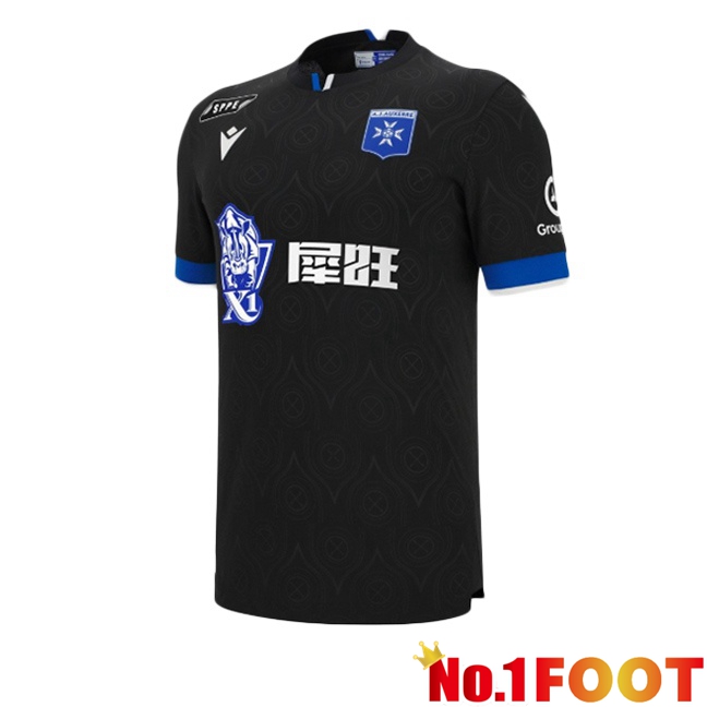 AJ Auxerre Away Soccer Jersey Black 2025/2026