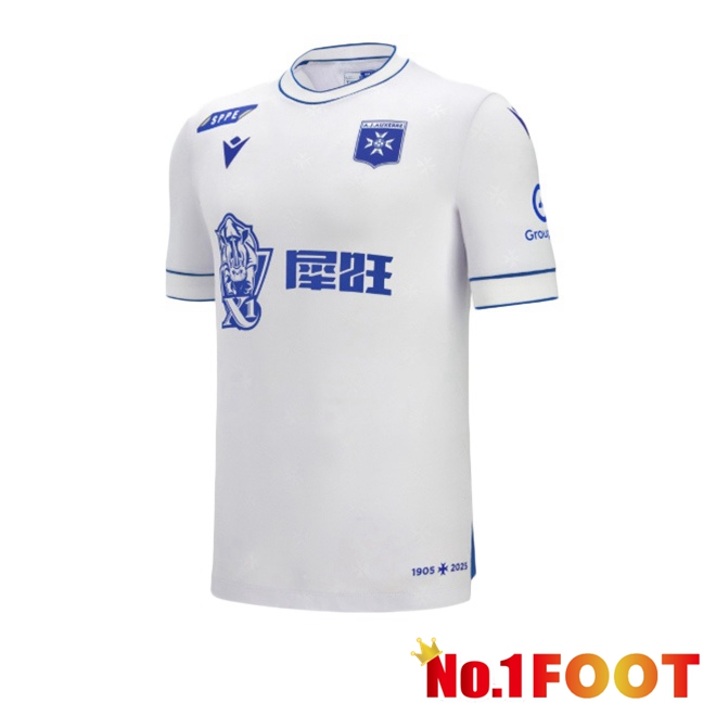 AJ Auxerre Home Soccer Jersey White 2025/2026
