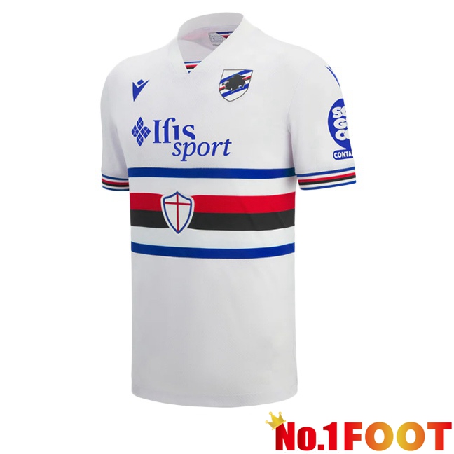 UC Sampdoria Away Soccer Jersey White 2025/2026