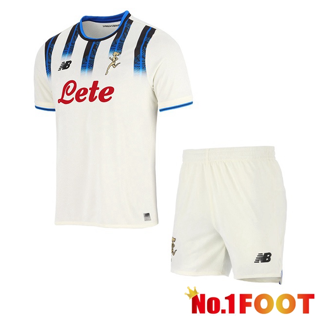 Atalanta Kids Away Soccer Jersey White 2025/2026
