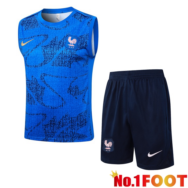 France Soccer Vest + Shorts Blue 2025/2026