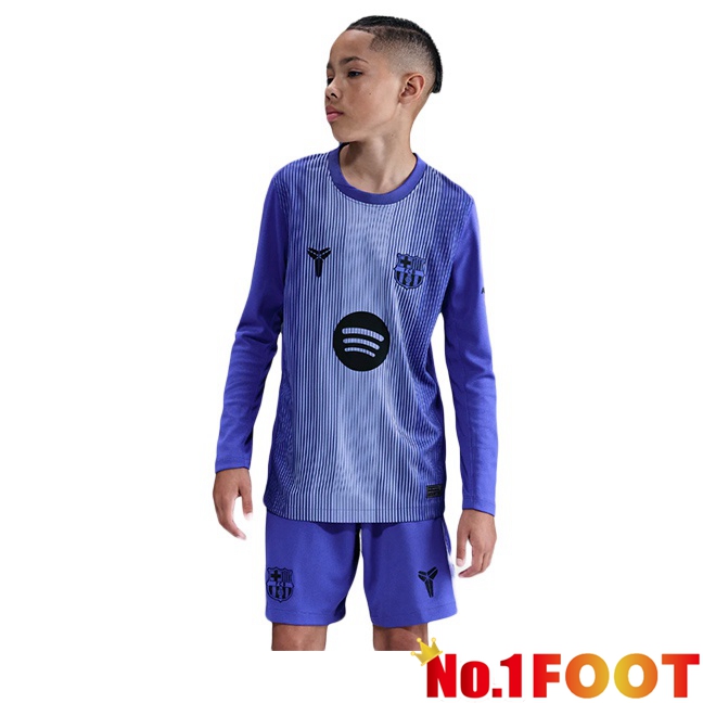 FC Barcelona Kids Goalkeeper Soccer Jersey Long sleeve Purple 2025/2026