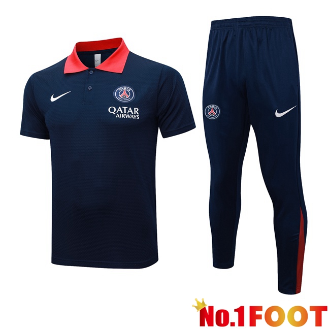 Paris PSG Soccer Polo + Training Pants Blue Royal 2025/2026