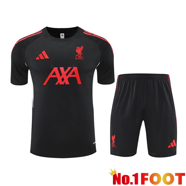 FC Liverpool kit Training T Shirt + Shorts Black 2025/2026