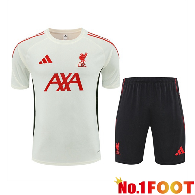 FC Liverpool kit Training T Shirt + Shorts White 2025/2026
