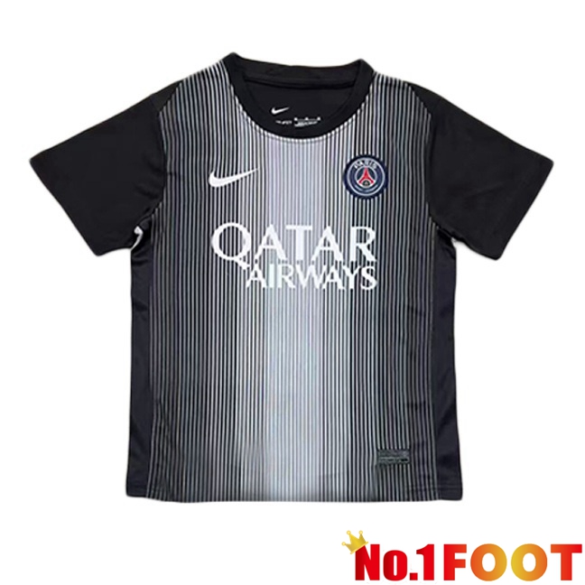 Paris PSG Goalkeeper Soccer Jersey Black 2025/2026