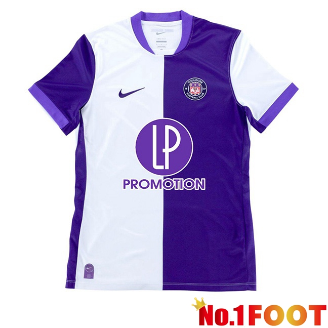 Toulouse Home Soccer Jersey Purple White 2025/2026
