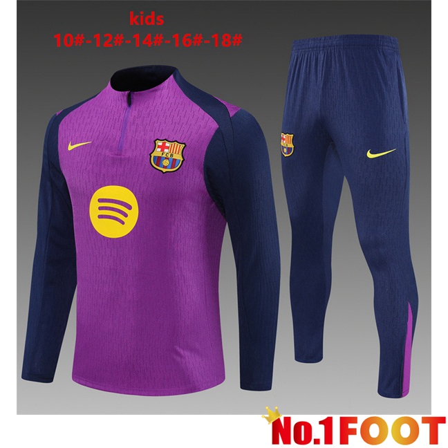FC Barcelona Kids kit Training Tracksuit Purple 2025/2026