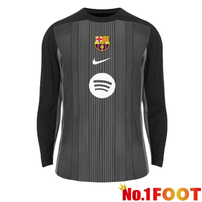FC Barcelona Goalkeeper Soccer Jersey Long sleeve Black 2025/2026