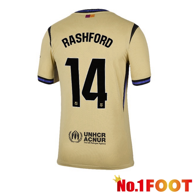 FC Barcelona (RASHFORD 14) Away Soccer Jersey Yellow 2025/2026