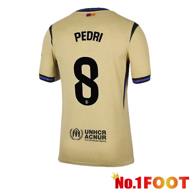 FC Barcelona (PEDRI 8) Away Soccer Jersey Yellow 2025/2026