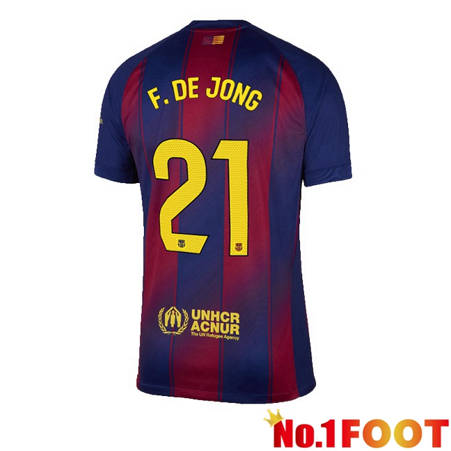 FC Barcelona (F. DE JONG 21) Home Soccer Jersey Blue Red 2025/2026