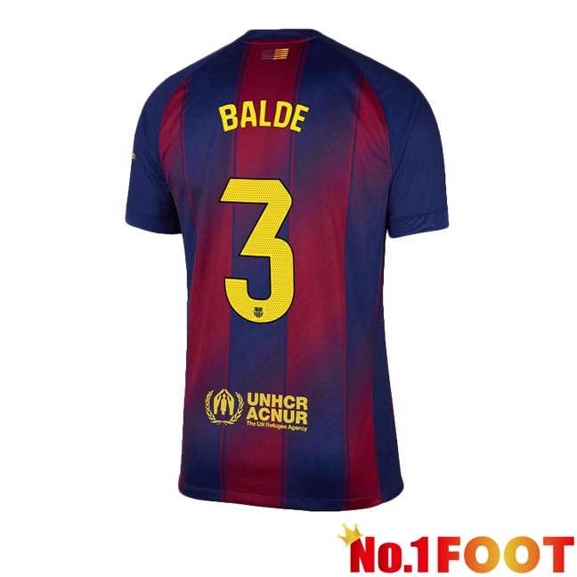 FC Barcelona (BALDE 3) Home Soccer Jersey Blue Red 2025/2026