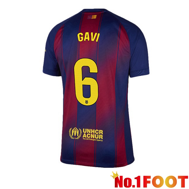 FC Barcelona (GAVI 6) Home Soccer Jersey Blue Red 2025/2026