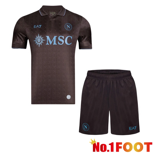 SSC Napoli Kids Third Soccer Jersey Brown 2025/2026