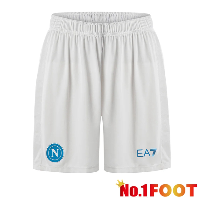 SSC Napoli Home Soccer Shorts White 2025/2026