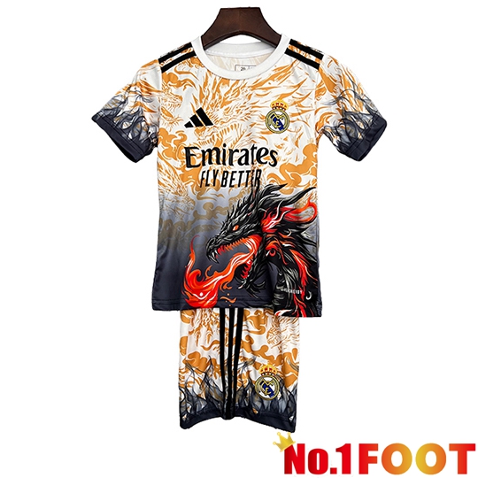 Real Madrid Kids Soccer Jersey Special Edition Orange 2025/2026