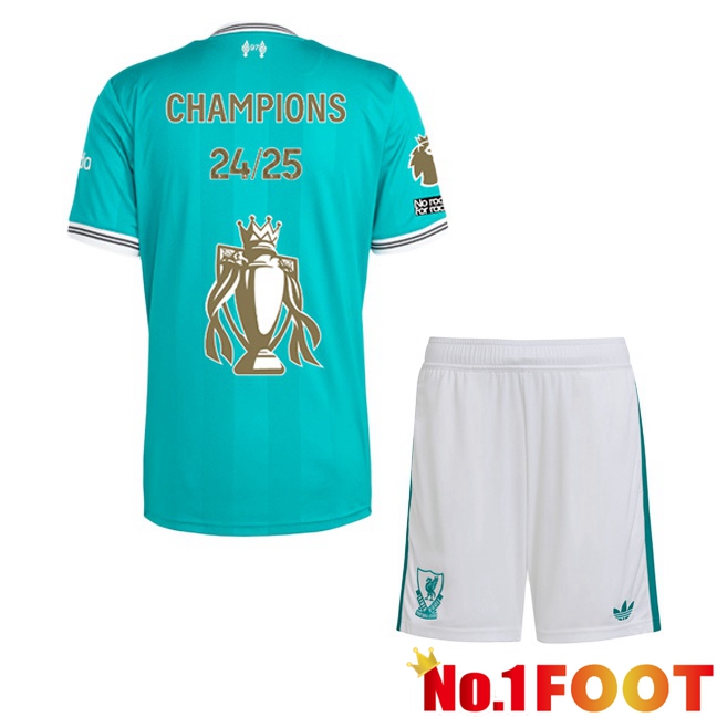 FC Liverpool Kids Champions Special Edition Third Soccer Jersey Green 2025/2026