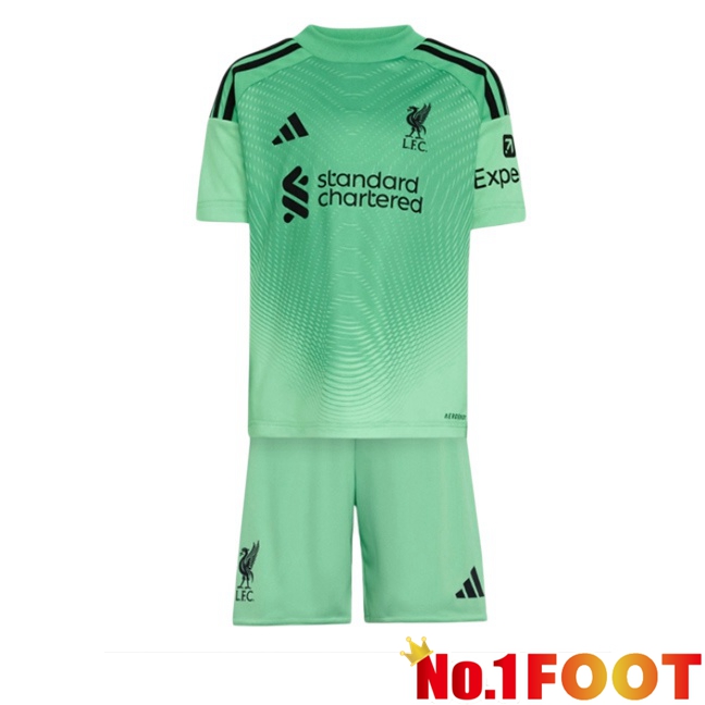 FC Liverpool Kids Goalkeeper Soccer Jersey Green 2025/2026