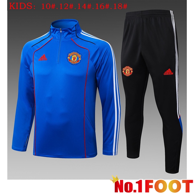 Manchester United Kids kit Training Tracksuit Blue 2025/2026