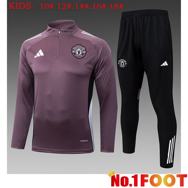 Manchester United Kids kit Training Tracksuit Purple 2025/2026
