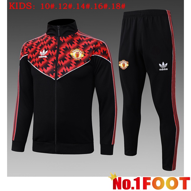 Manchester United Kids kit Training Tracksuit - Training Jacket Red Black 2025/2026