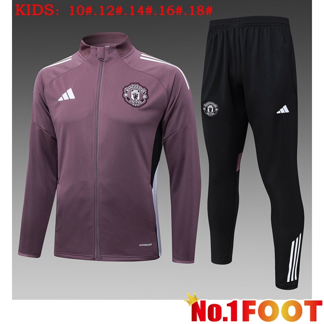 Manchester United Kids kit Training Tracksuit - Training Jacket Purple 2025/2026