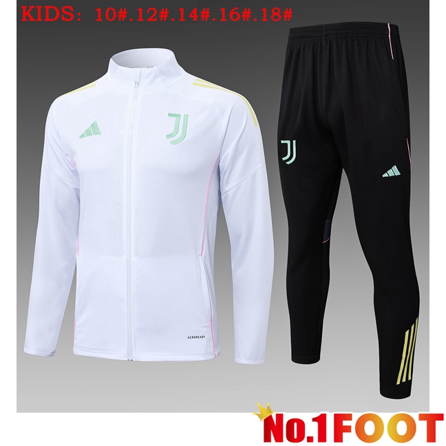 Juventus Kids kit Training Tracksuit - Training Jacket White 2025/2026